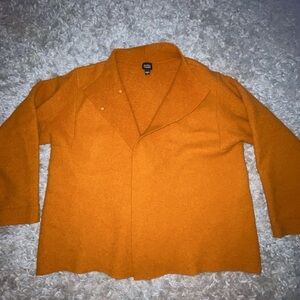 Eileen Fisher Wool-Cashmere Blend Jacket Sz M Orange